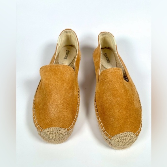 Anthropologie Soludos Platform Suede Espadrilles in Mustard Yellow New - Picture 8 of 13